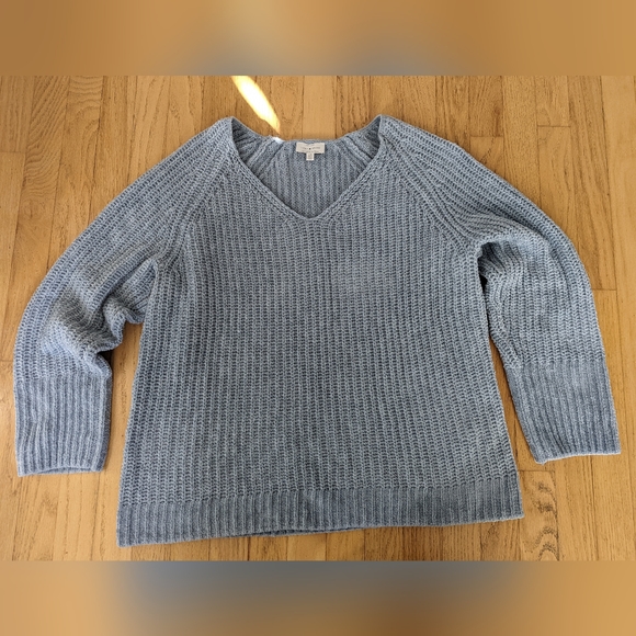 Lucky Brand Light Blue Knit Sweater Large - Picture 3 of 9